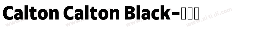 Calton Calton Black字体转换